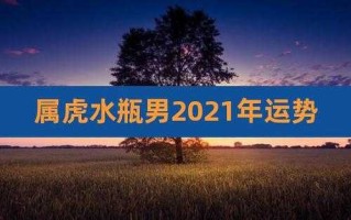 属虎水瓶男2021年的运势 属虎水瓶座男2021年运势