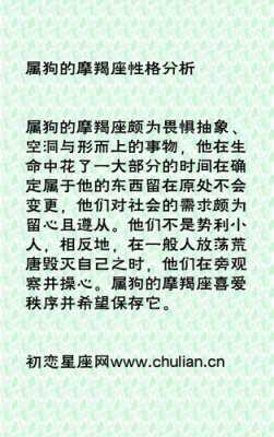 属狗人摩羯座男生性格分析 属狗人摩羯座男生性格分析图片